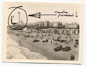 The candle powered cable car at Bournmouth