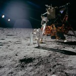 Buzz Aldrin deploying the Solar Wind Collector